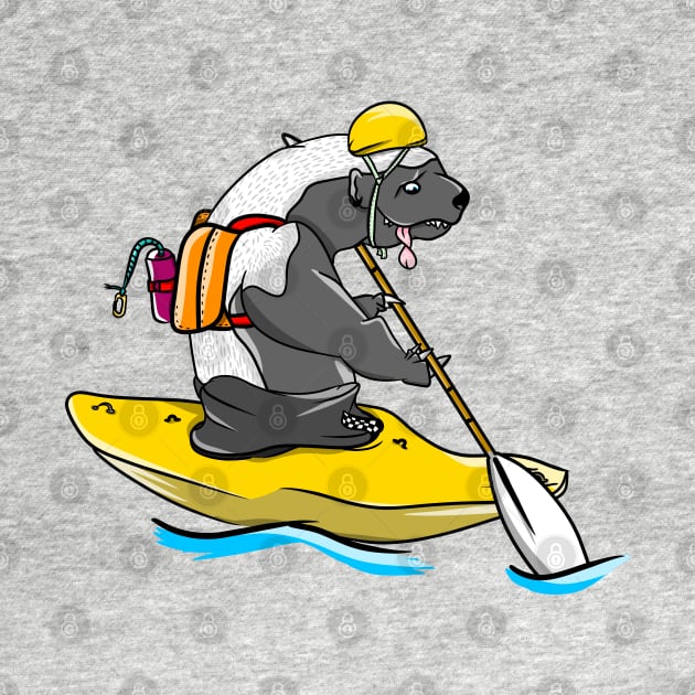 Honey badger in a kayak by mailboxdisco